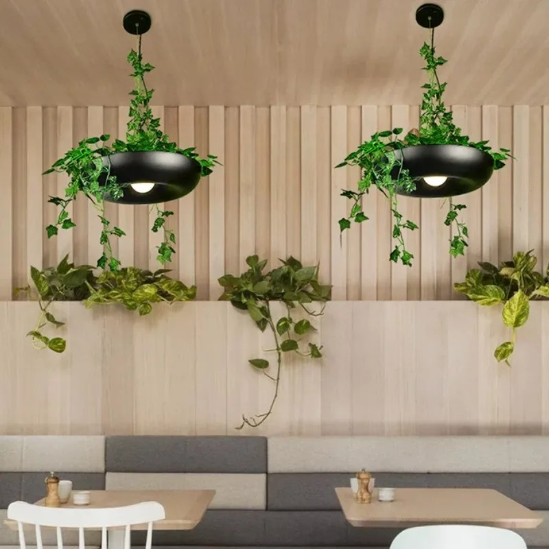 북유럽 스타일의 녹색 알루미늄 분재 샹들리에, 고휘도  - Bonsai Garden Restaurant 리뷰 및 가격