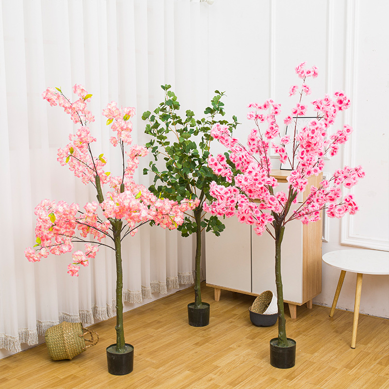 인공 붉은 단풍 나무 화분에 심은 은행 나무 잎 분재  - Bonsai Garden Restaurant 리뷰 및 가격